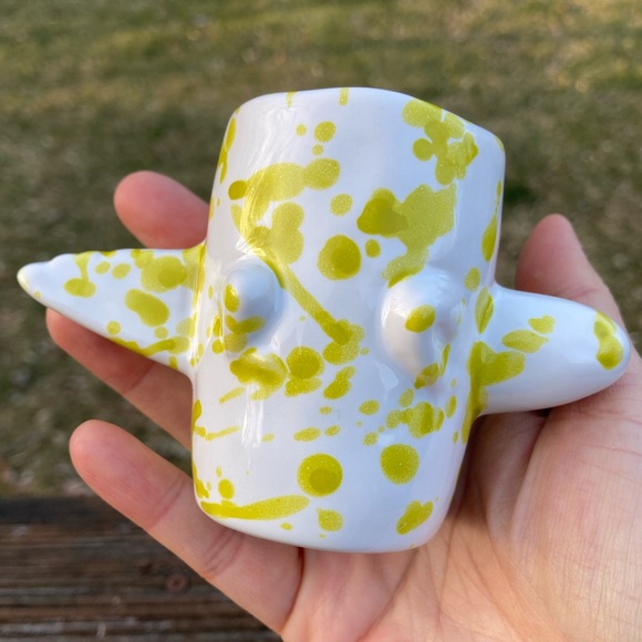 NWT Set of 2 Anthropologie Vita Shot Glasses Puffer Fish Shark Chartreuse Mint - Picture 13 of 16